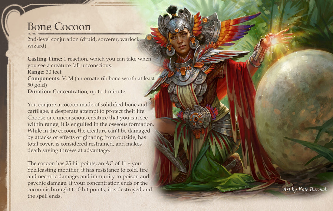 Bone Cocoon - A D&D 5e spell of protection