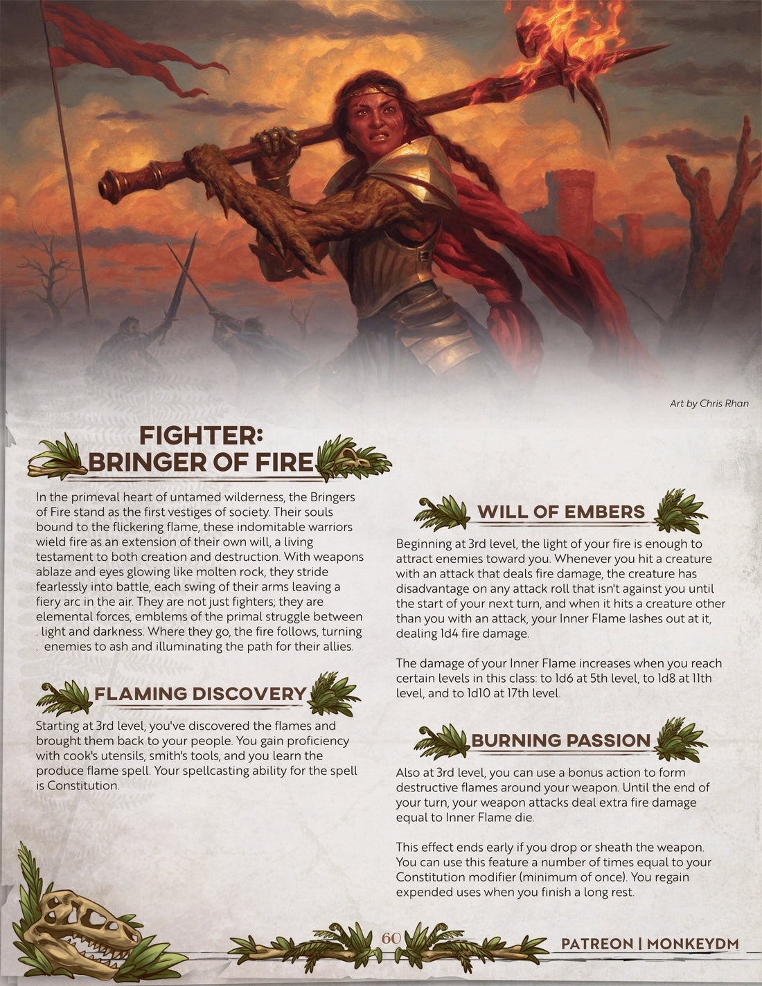 D&D 5e Fighter: Bringer of Fire : Unleash the Primordial Flames on the Battlefield