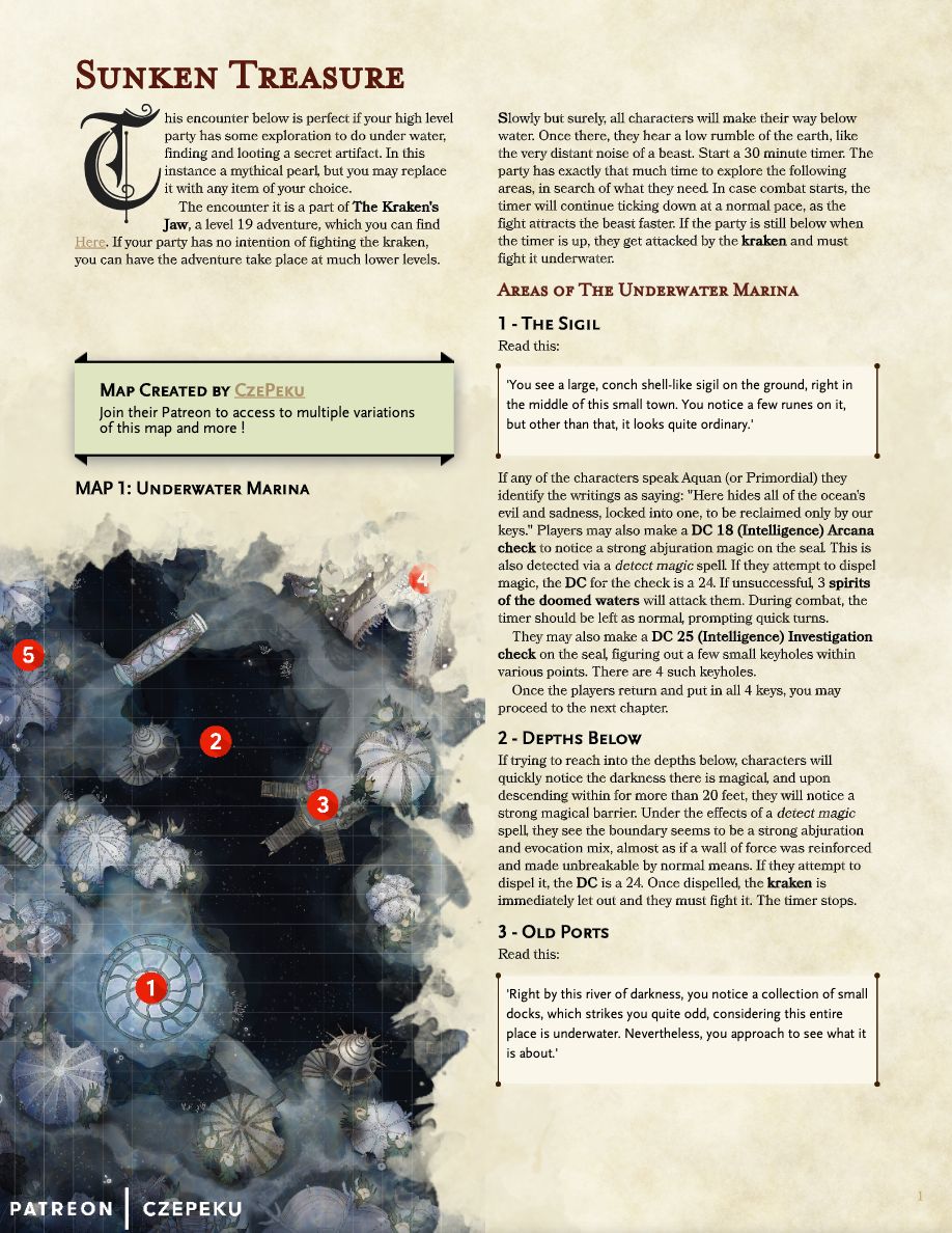 Mini DnD Adventure - Sunken Treasure