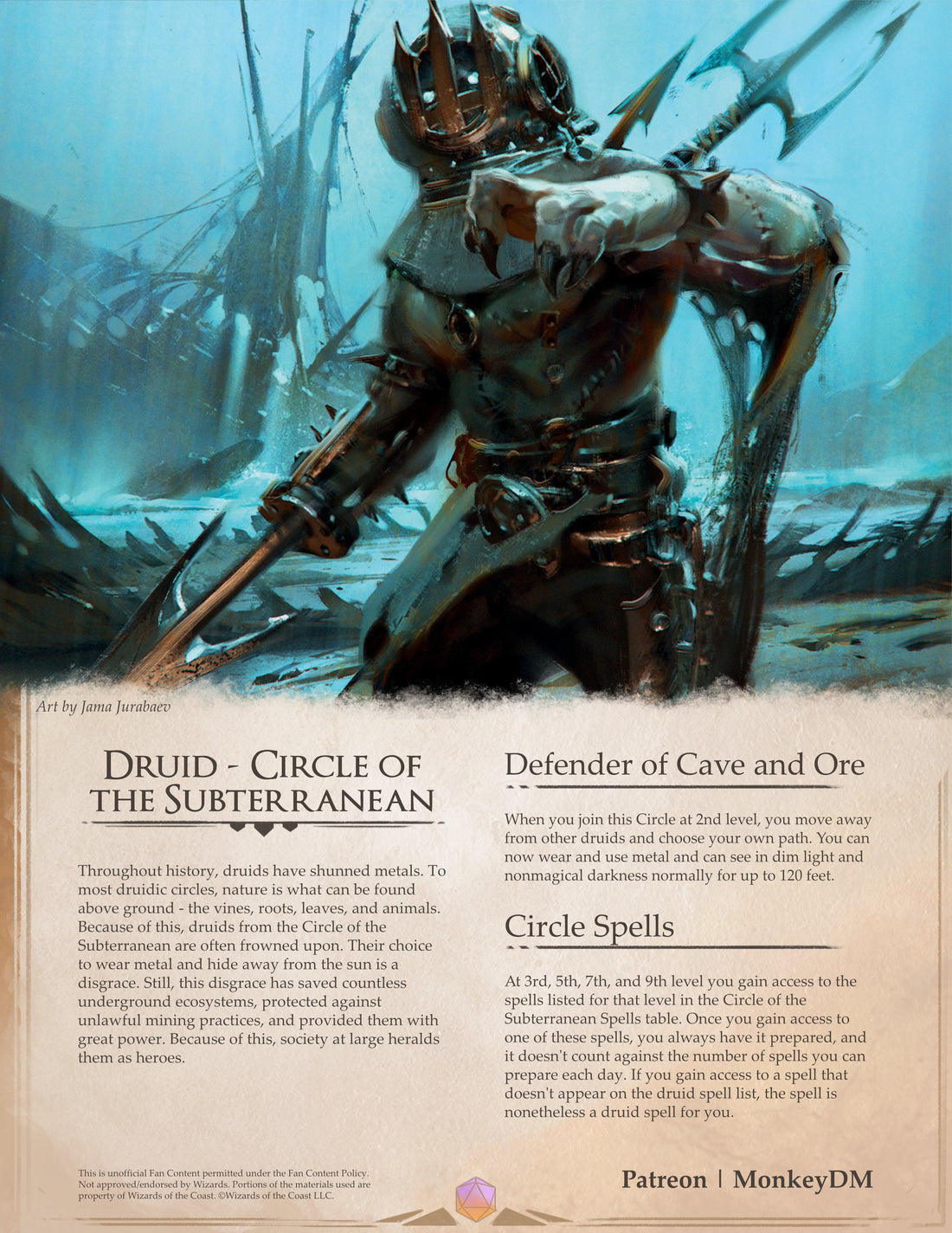 D&D 5e Druid: Circle of the Subterranean - Use Metal to Slaughter your Foes