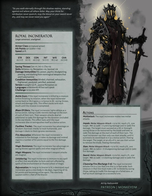 Monster - Royal Incinerator