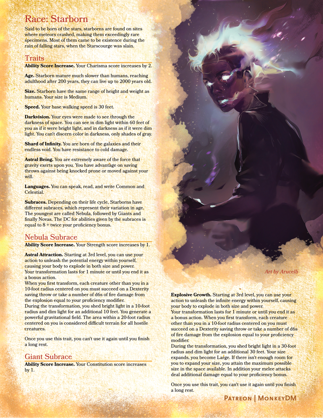Starborn Race - Reach for the Stars in D&D 5E