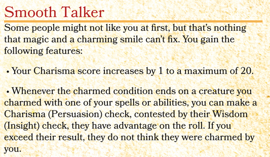Smooth Talker - D&D 5E Feat for Enchantment Experts