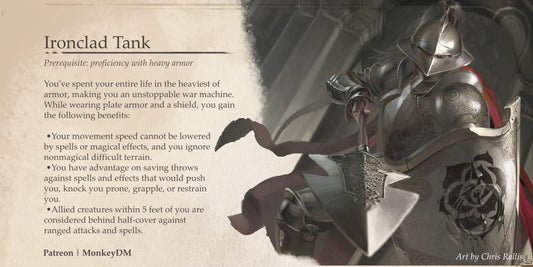 D&D 5e Feat: Ironclad Tank - Become an unstoppable fortress on the battlefield