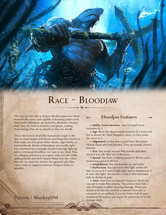 Race: Bloodjaw - Dive into the Abyss with Teeth Bared [Dread Tides]
