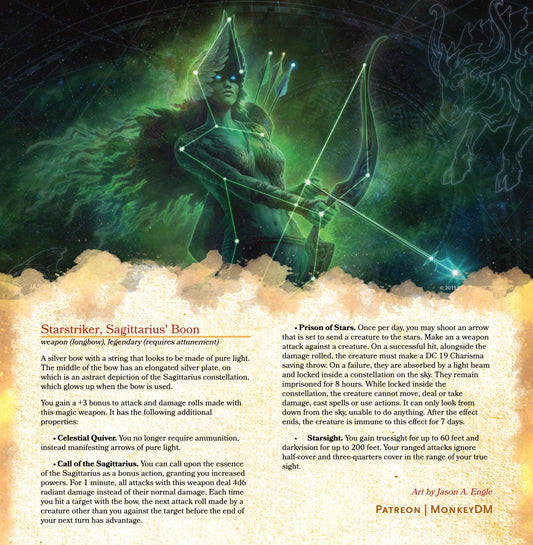 Starstriker, Sagittarius' Boon - D&D  5e Magical Bow