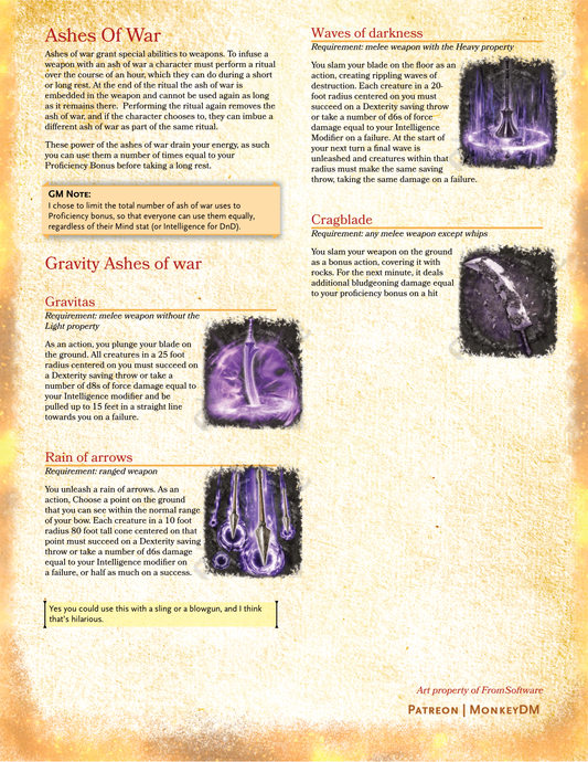 Ashes of War - D&D 5E Elden Ring Conversion