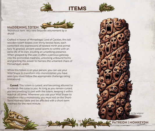 D&D 5e Item - Maddening Totem: Unleash the Madness! [Echoes of Extinction]